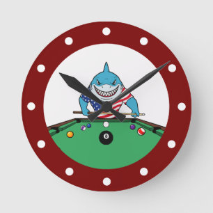 Coole Man Cave Pool Shark Wanduhren
