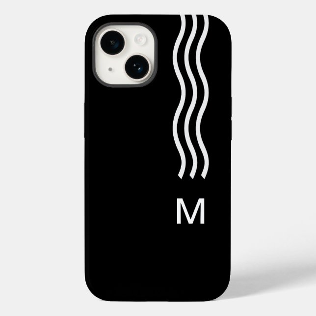 Coole Männer-Business-Monogramm modern Case-Mate iPhone Hülle (Rückseite)