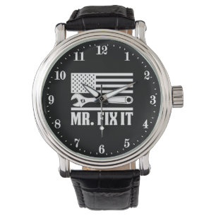Coole Männer reparieren Word Art Armbanduhr