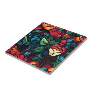 Coole marokkanische Rose Keramik Tiles for Living  Fliese