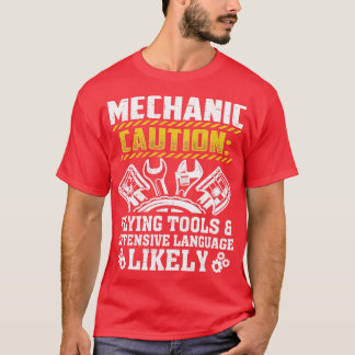 Coole Mechanik für Männer Drag Race Automobilgarag T-Shirt