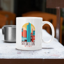 Coole Medellin Kolumbien Vintage-Stadtansicht
