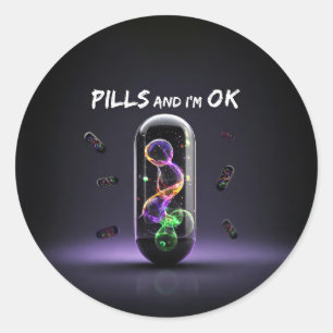 Coole Medizin  Medizin Design Runder Aufkleber