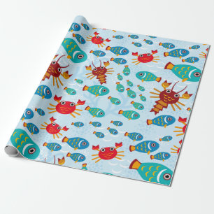 Coole Meeresfaische und Krebserblüte Geschenkpapier