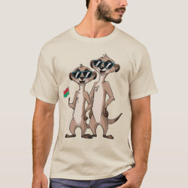 Coole Meerkats mit Sonnenbrille - Fun Safari Tier T-Shirt