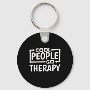 Coole Menschen gehen Therapie Schlüsselanhänger