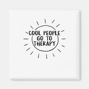 Coole Menschen gehen zur Therapie Sensibilisierung Magnet