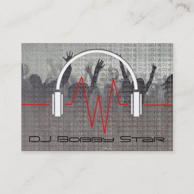 Coole metallische Geschäftskarte DJ Visitenkarte (Vorderseite)