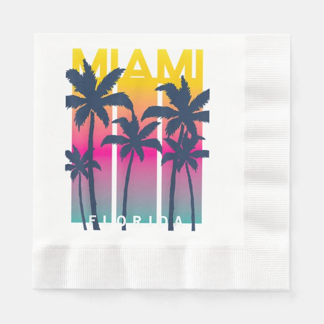Coole Miami Florida Graphic Design T-Shirts, I Lie Serviette (Vorderseite)
