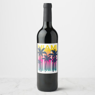 Coole Miami Florida Graphic Design T-Shirts, I Lie Weinetikett
