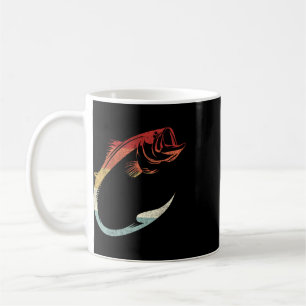 Coole minimale Fischhaken-Kunst für Angelfreunde Kaffeetasse