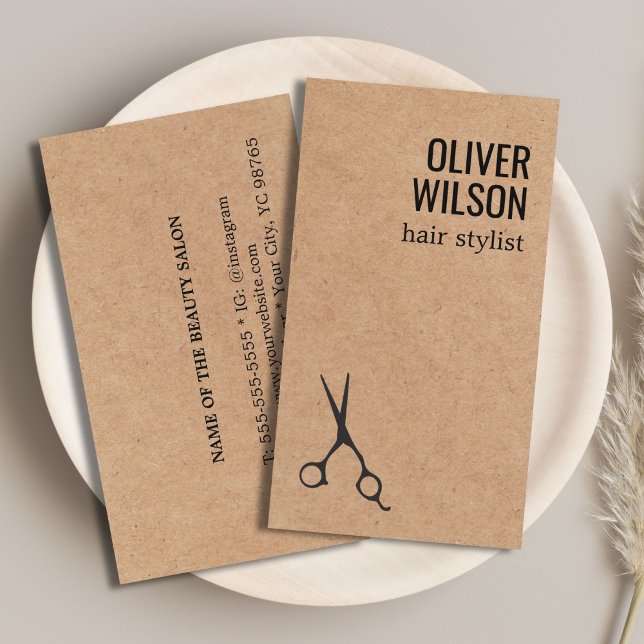 Coole minimalistische gedruckte Kraft schwarze fet Visitenkarte (Von Creator hochgeladen)