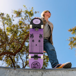 Coole Mit Monogramm Lila Skateboard