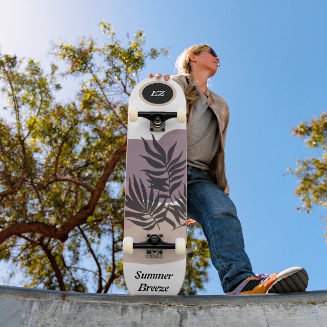 Coole Mit Monogramm "Summer Breeze" Skateboard (Außenbereich 1)