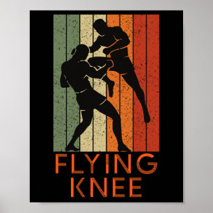 Coole Mma, Kickboxen und Muay Thai Flying Knee Poster