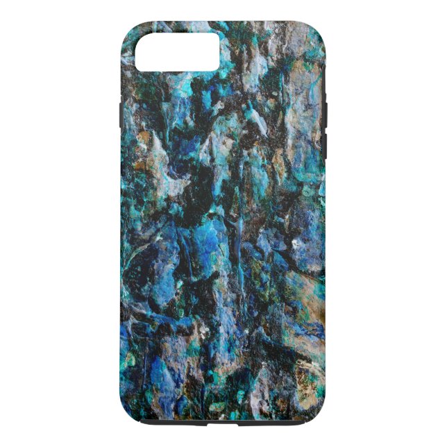 Coole moderne Abstrakte blaue Malerei Design Art Case-Mate iPhone Hülle (Rückseite)