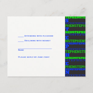 Coole moderne Bar Mitzvah UAWG Stephen RSVP Karte