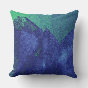 Coole moderne blaugrüne Malkunst Kissen
