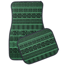 Coole, moderne Boho Schwarz-Grün-Muster Streifen