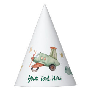 Coole moderne bunte Flugzeug-Geburtstagsfeier für  Partyhütchen