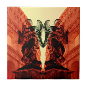 Coole moderne Collage des historischen Rom in Rot Fliese