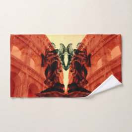 Coole moderne Collage des historischen Rom in Rot Handtuch