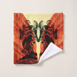 Coole moderne Collage des historischen Rom in Rot Waschlappen