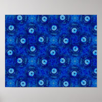Coole, moderne digitale Kunst des blauen bösen Aug