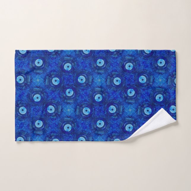 Coole, moderne digitale Kunst des blauen Handtuch (Handtuch)