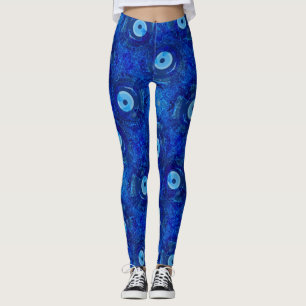 Coole, moderne digitale Kunst des blauen Leggings