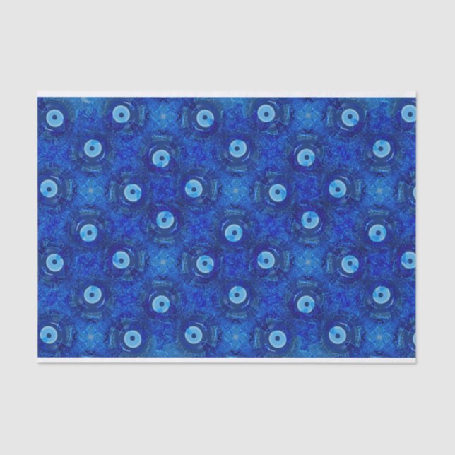 Coole, moderne digitale Kunst des blauen Seidenpapier (Vorderseite)