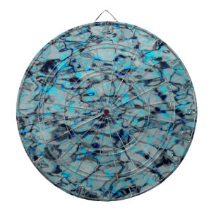 Coole, moderne Digitalkunst des blauen Wassers Dartscheibe
