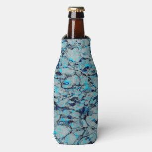 Coole, moderne Digitalkunst des blauen Wassers Flaschenkühler