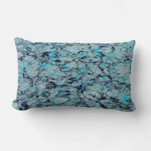 Coole, moderne Digitalkunst des blauen Wassers Lendenkissen