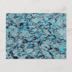 Coole, moderne Digitalkunst des blauen Wassers Postkarte