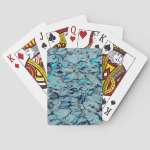 Coole, moderne Digitalkunst des blauen Wassers Spielkarten