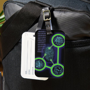 Coole moderne Fingerabdruck-Identifikationswissens Gepäckanhänger