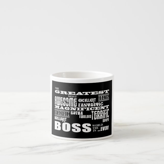Coole moderne Fun Boss: Bester Boss Espressotasse (Vorderseite)
