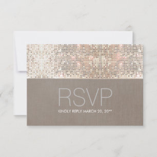 Coole moderne Imitate Silver Sequins UAWG RSVP Karte