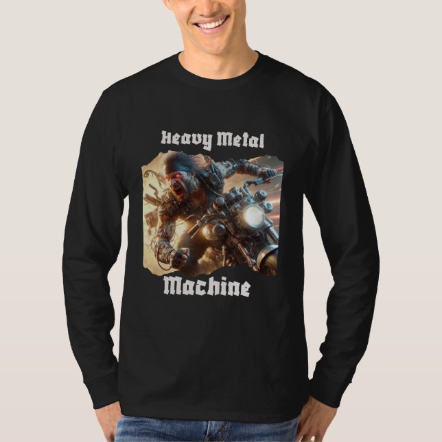 Coole moderne Metallgitarre T-Shirt (Vorderseite)