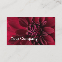 Coole moderne rote Dahlie mit Blumen Visitenkarte