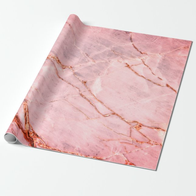 Coole moderne Rote Marmorsteintextur Geschenkpapier (Ungerollt)