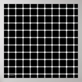 Coole moderne Schwarz-Weiß-Illusion Kunst Poster
