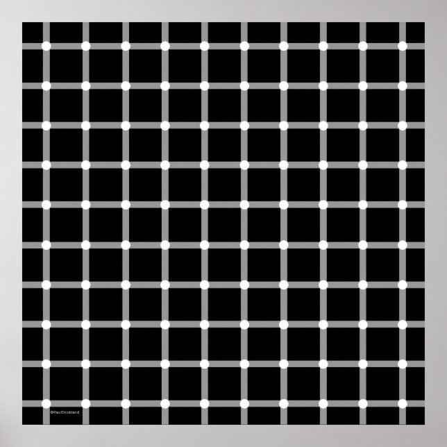 Coole moderne Schwarz-Weiß-Illusion Kunst Poster (Vorne)