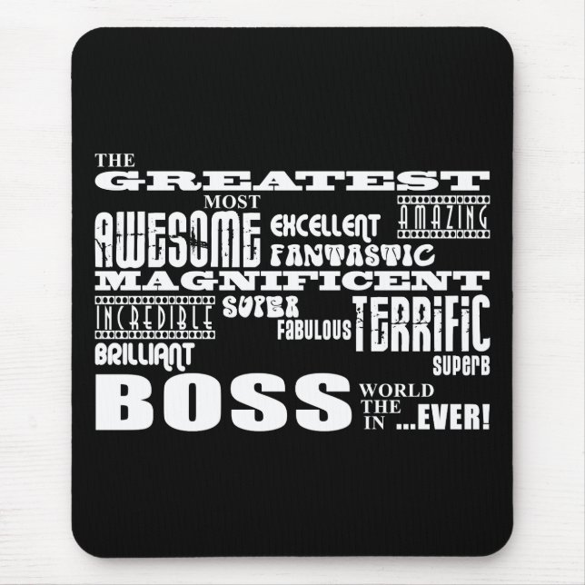 Coole moderne Spaß-Chefs: Bestster Chef Mousepad (Vorne)
