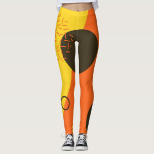 Coole, moderne, trendige Memphis-Illustration Leggings