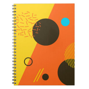 Coole, moderne, trendige, urbane Memphis-Illustrat Notizblock