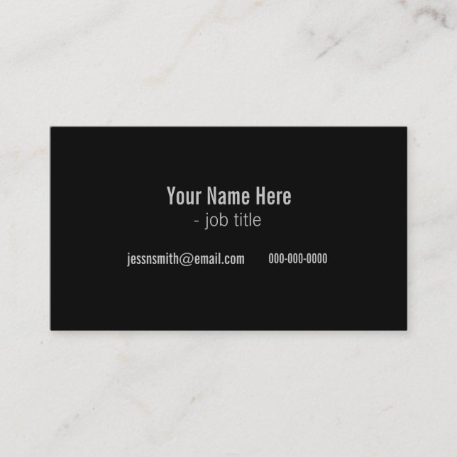 coole moderne Visitenkarten in Schwarz und Weiß Visitenkarte (Vorderseite)