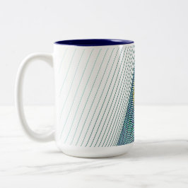 Coole moderne weiße und Aquamarine elektrische Git Zweifarbige Tasse