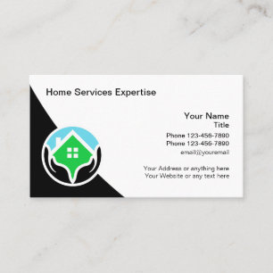 Coole moderne Zuhause-Services Business Cards Visitenkarte
